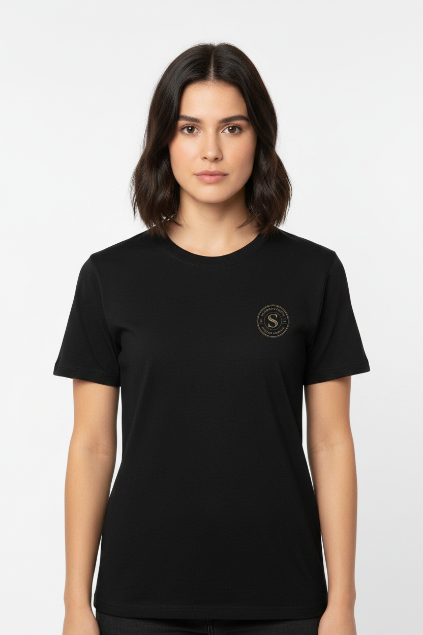 Female model wearing Good For Dreamers tee